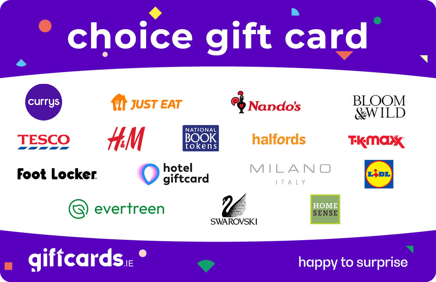 Buy the All-in-1 Choice Gift Card online | giftcards.ie